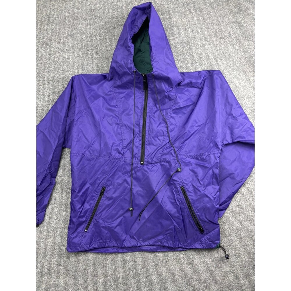 Vintage Helly Hansen Jacket Mens Medium Purple Anorak Half Zip Windbreaker 90s